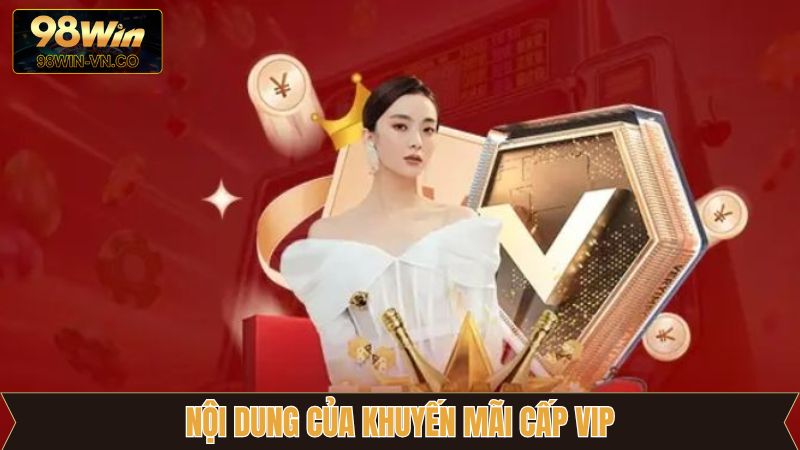 Khuyến Mãi Cấp Vip - Quyền Lợi Vàng Cho Hội Viên 98Win 3 Phần quà giá trị dành riêng cho khách hàng cấp cao