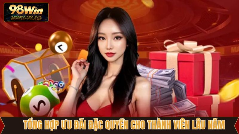 Ưu Đãi Đặc Quyền Cho Thành Viên Lâu Năm Cực Giá Trị Tại 98Win 3 Thành viên lâu năm nhận thưởng theo tích lũy